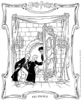 A coloring page of harry potter